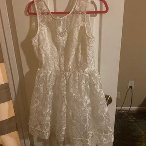 White reception dress